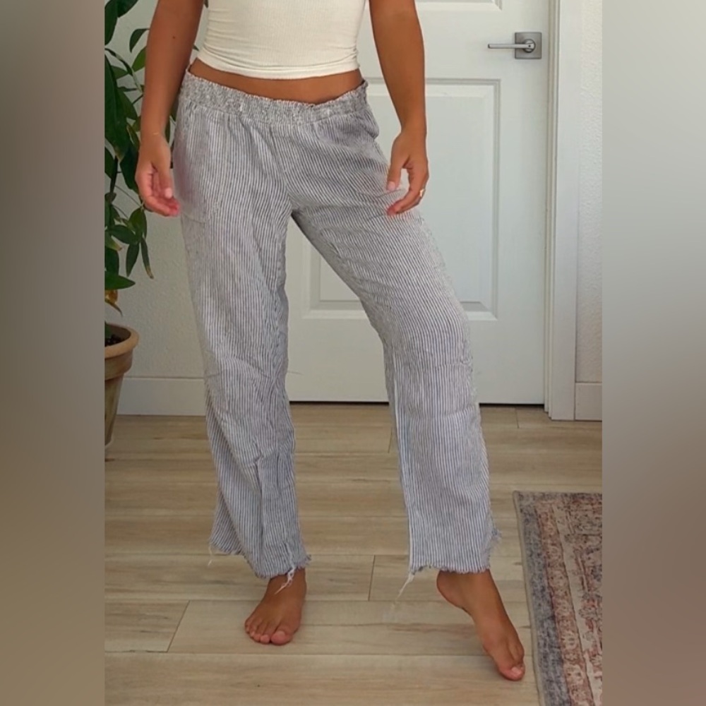 Striped Gray Women's Pants